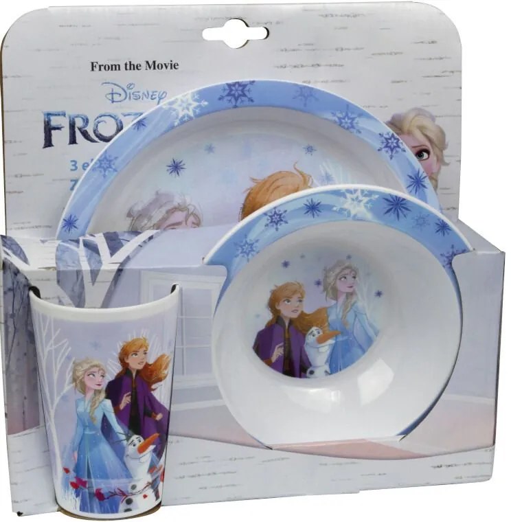Set 3 piese mic Dejun Frozen II blue