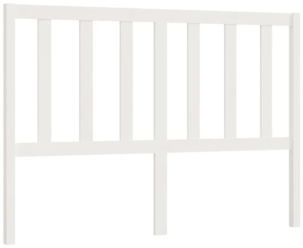817746 vidaXL Tăblie de pat, alb, 156x4x100 cm, lemn masiv de pin