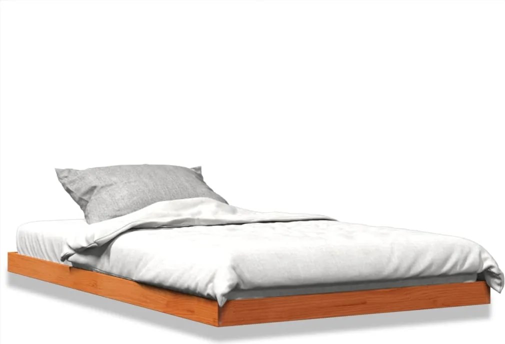 vidaXL Cadru de pat, maro ceruit, 120x200 cm, lemn masiv de pin