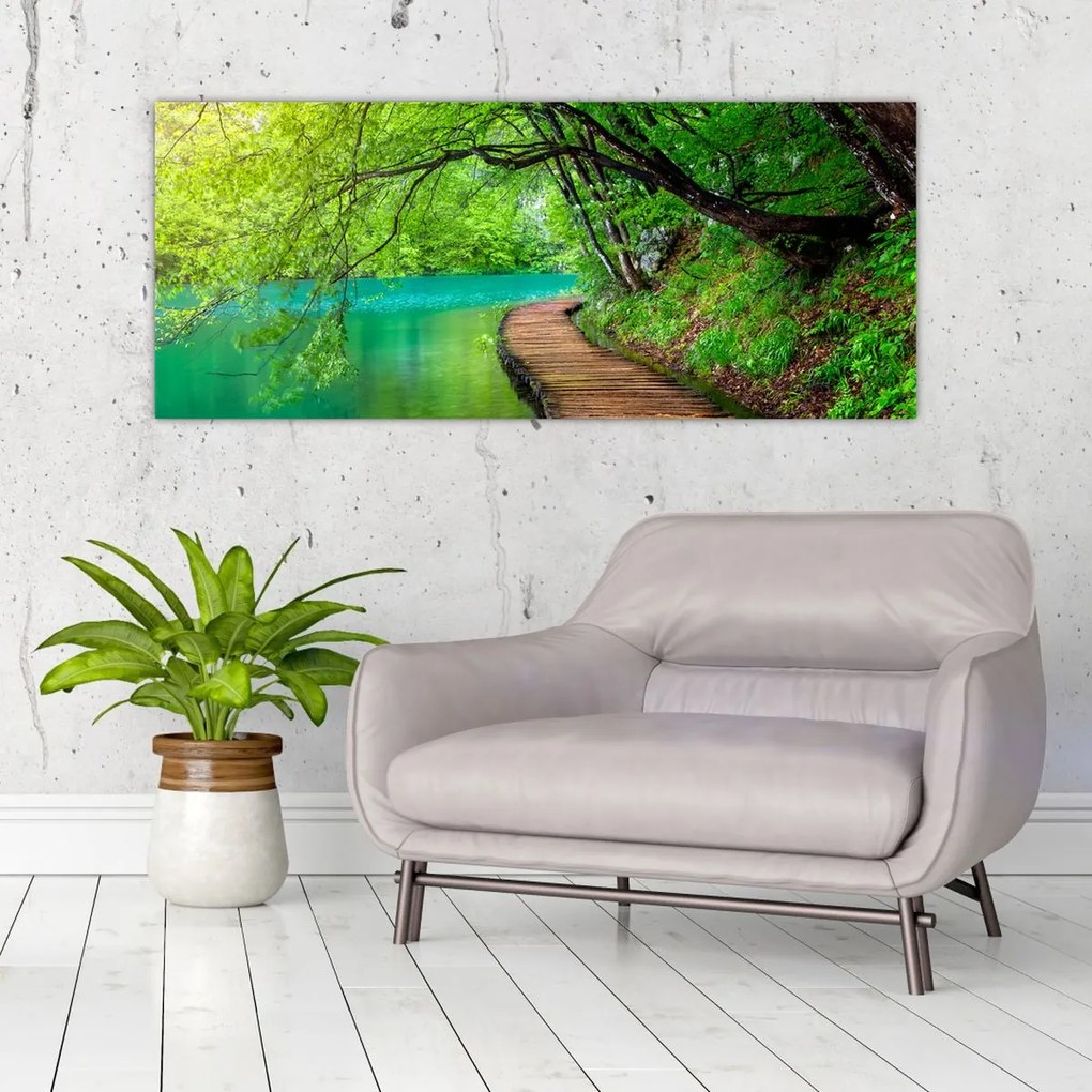 Tablou - Lacurile Plitvice (120x50 cm)