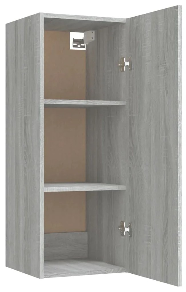 Dulap perete suspendat gri sonoma 34,5x34x90 cm lemn compozit 1, sonoma gri