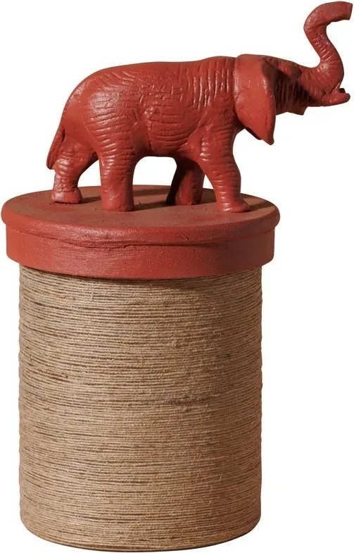 Cutie decorativa, din sticla si rasina, Elephant