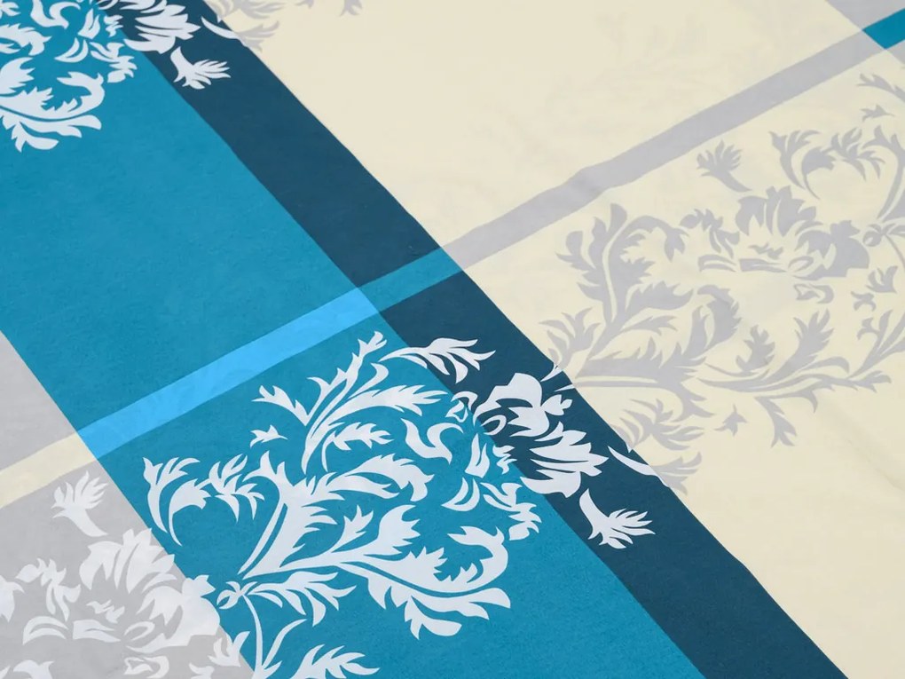 Lenjerie de pat din bumbac DELUXE turcoaz Dimensiune lenjerie de pat: 70 x 90 cm | 140 x 200 cm