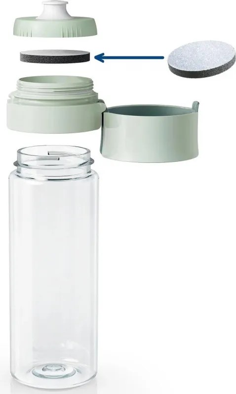 Sticlă filtranta pentru apa Brita Fill & Go Vital, 600 ml, Filtre MicroDisc, Verde deschis