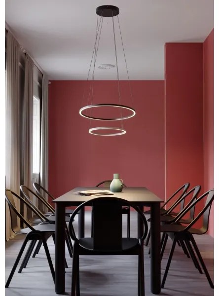 Redo 01-3343 - Lustră LED dimmabilă suspendată pe cablu LEO, 115W/230V, negru