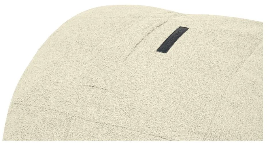 Fotoliu puf pentru copii gri deschis cu tapițerie din țesătură bouclé Roll 80 – SLOWDOWN