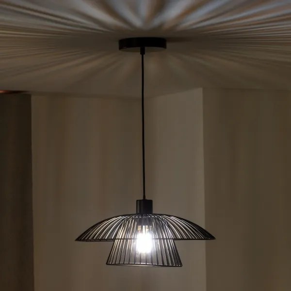 Brilagi - Lustră LED suspendată pe cablu CERIA WIRE 1xE27/40W/230V Ø 38 cm negru