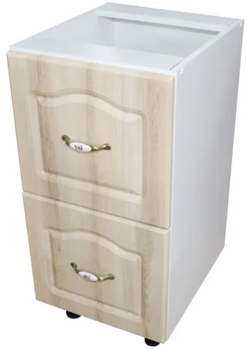 Corp inferior 40 cu 2 sertare metalice pentru greutate Zebra MDF sonoma mustata
