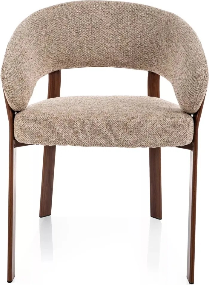 Scaun lemn Nagoja D 253 bej/nuc - H80 cm