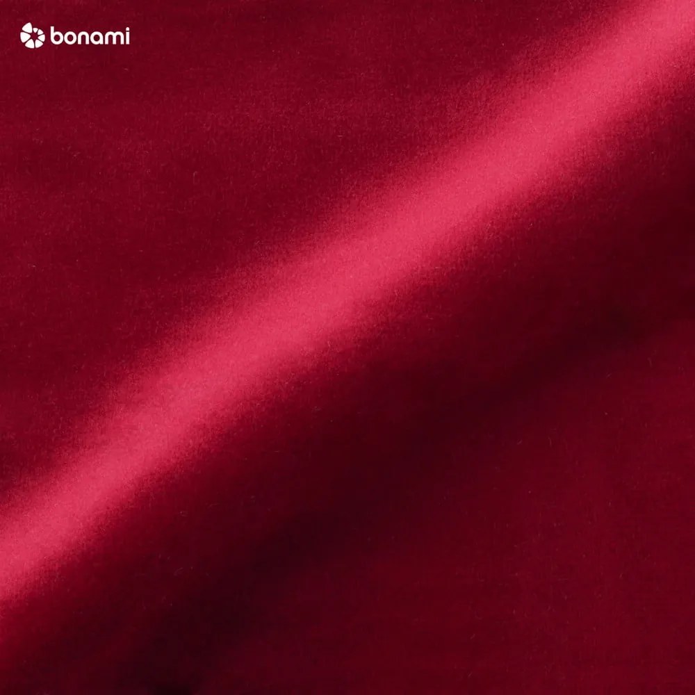 Colțar din catifea cu extensie pe partea stângă Cosmopolitan Design Bali, roșu