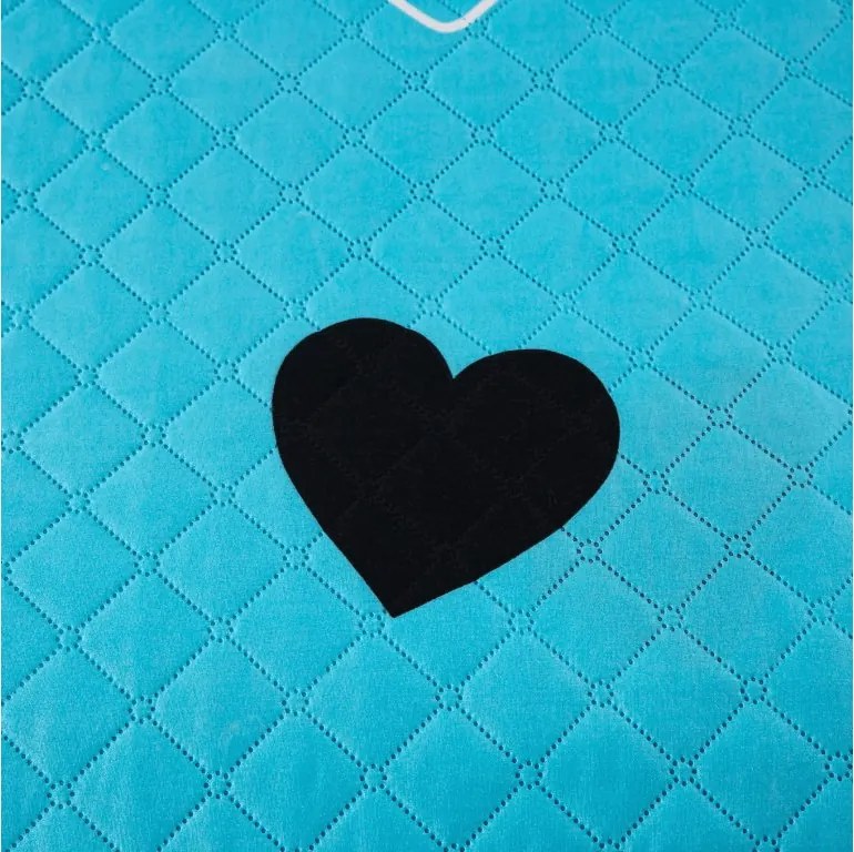 Cuvertura de pat CORAZON albastru Dimensiune: 170 x 210 cm