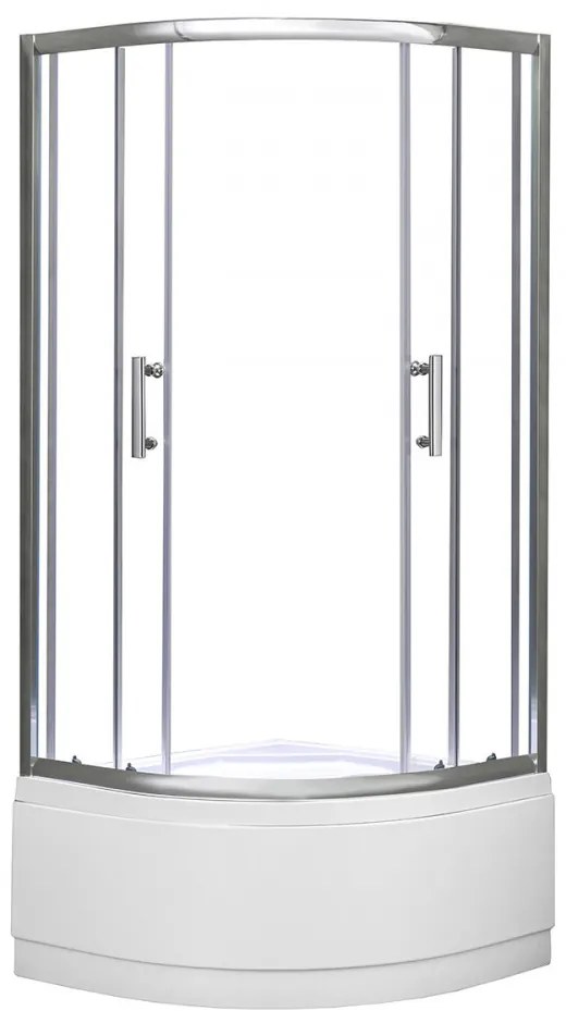 Spirit Deep 80x80 cm cabină de duș curbată cu tavă adâncă