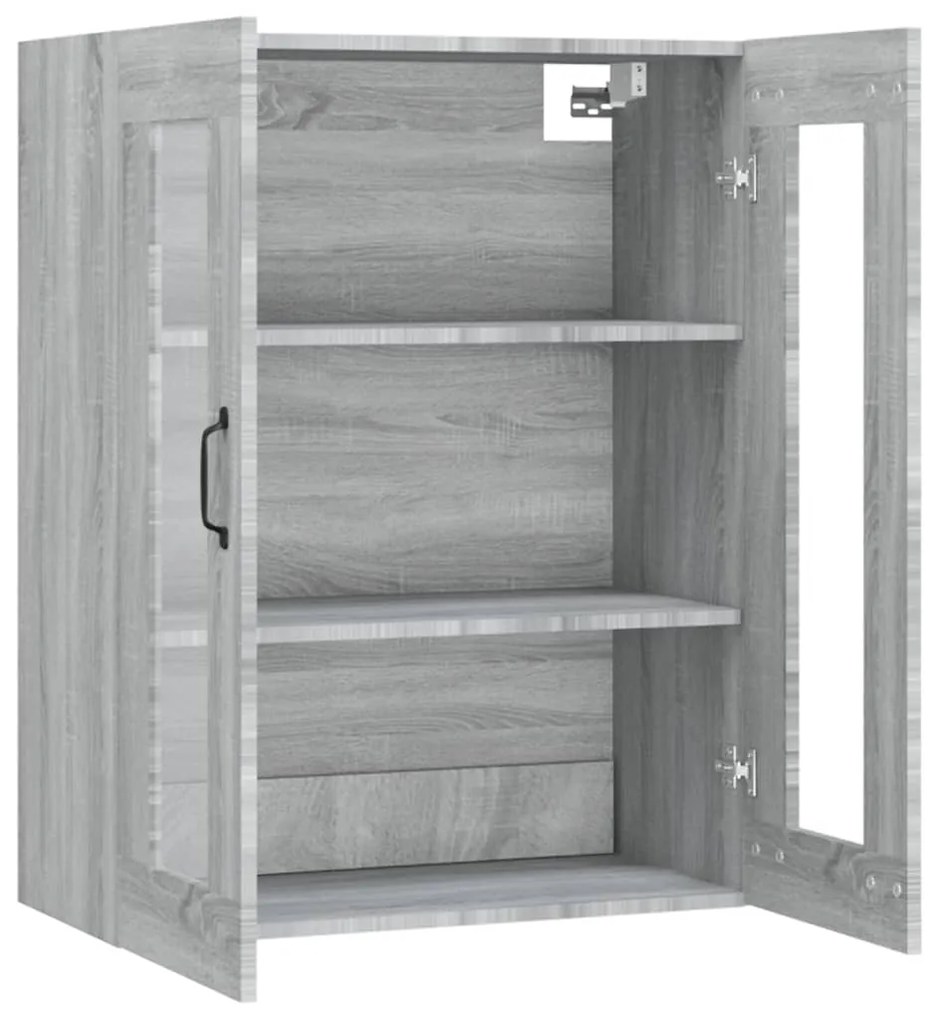 Dulap de perete suspendat, gri sonoma, 69,5x34x90 cm 1, sonoma gri