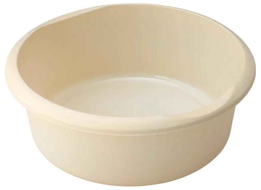 Lighean rotund din plastic Addis, ø 34 cm, crem