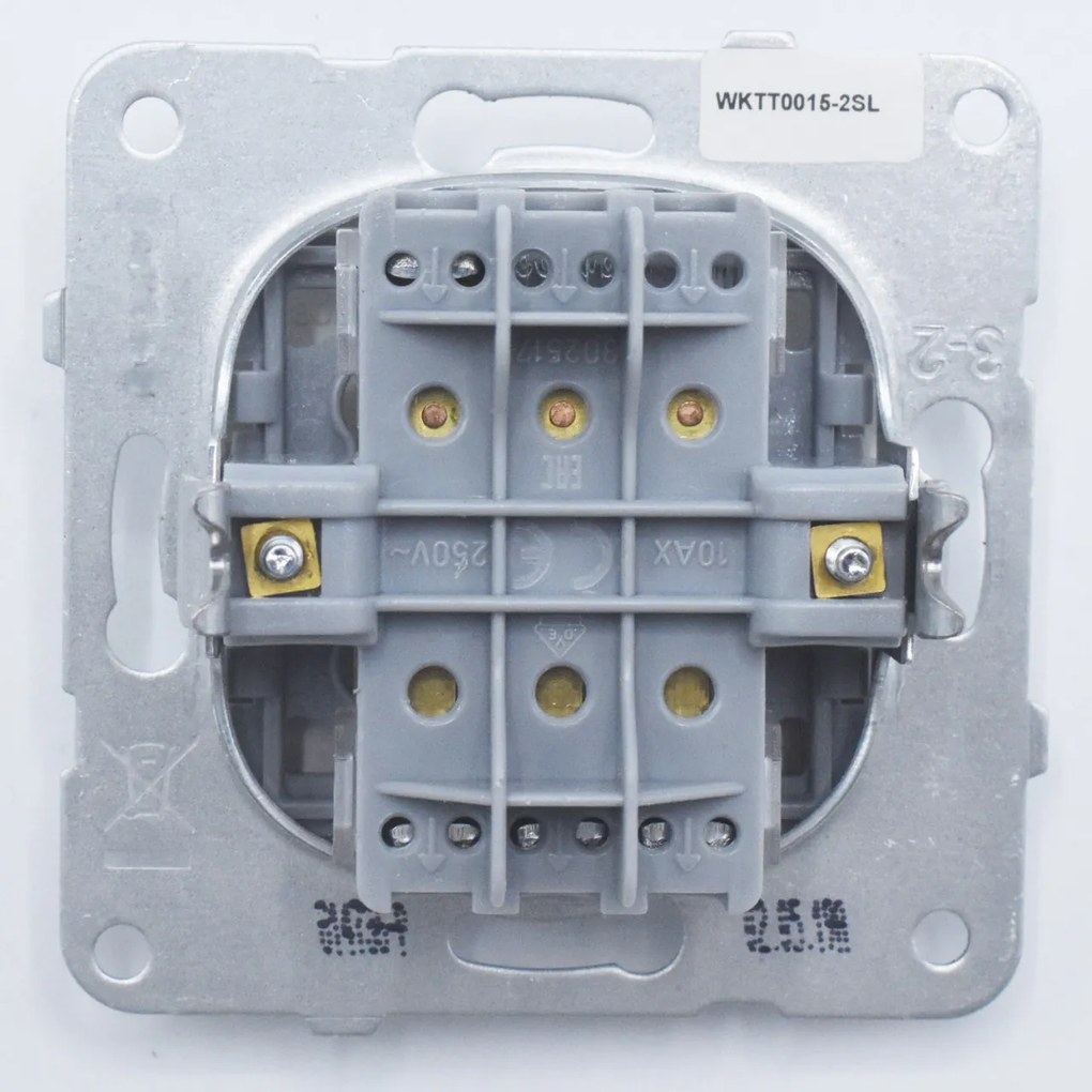Intrerupator triplu, 10A, IP20, Argintiu, Panasonic Arkedia Slim/Karre Plus