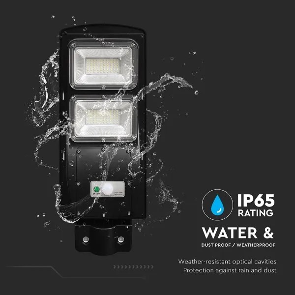 Lampă LED stradală solară dimabilă LED/8W/3,2V 6000K IP65 9000 mAh + telecomandă