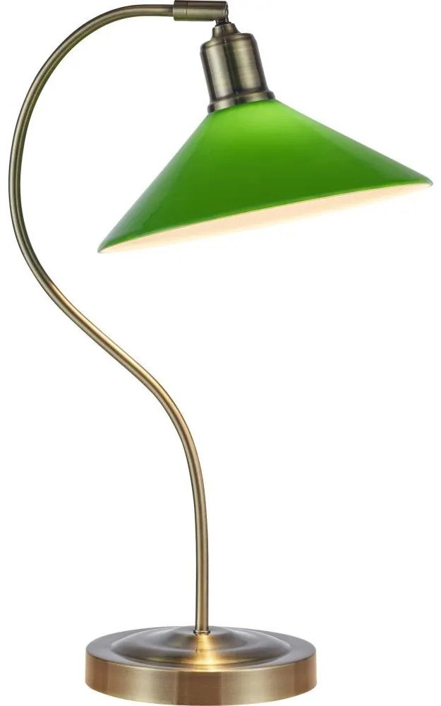 Lampă de masă Markslöjd 108864 VELA 1xE27/40W/230V alamă/verde