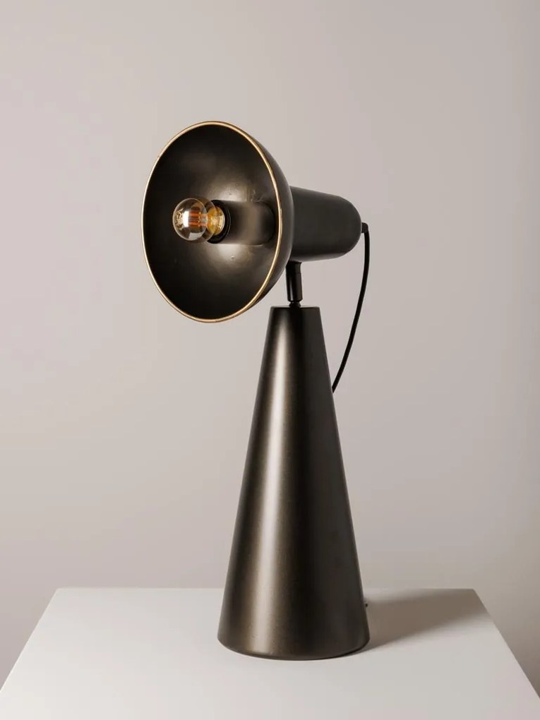 Lampa de masa, maro, din metal, Curious
