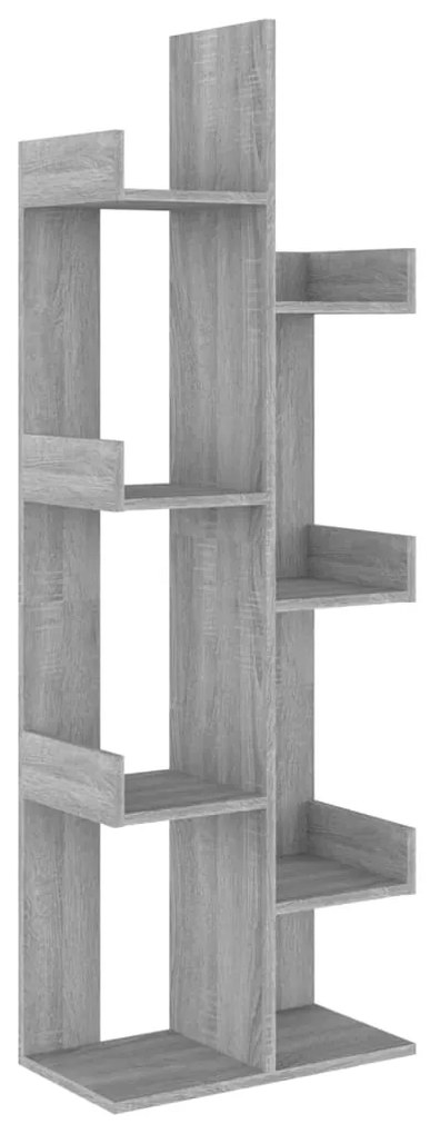 816006 vidaXL Bibliotecă, sonoma gri, 48x25,5x140 cm, lemn prelucrat