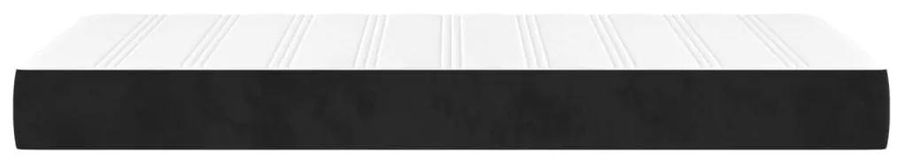 Saltea de pat cu arcuri, negru, 90x200x20 cm, catifea