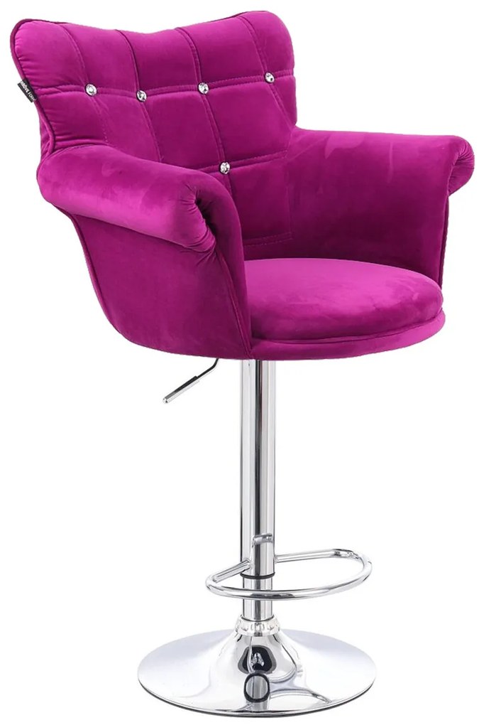 HR804CW scaun Catifea Fucsia cu Bază Cromata