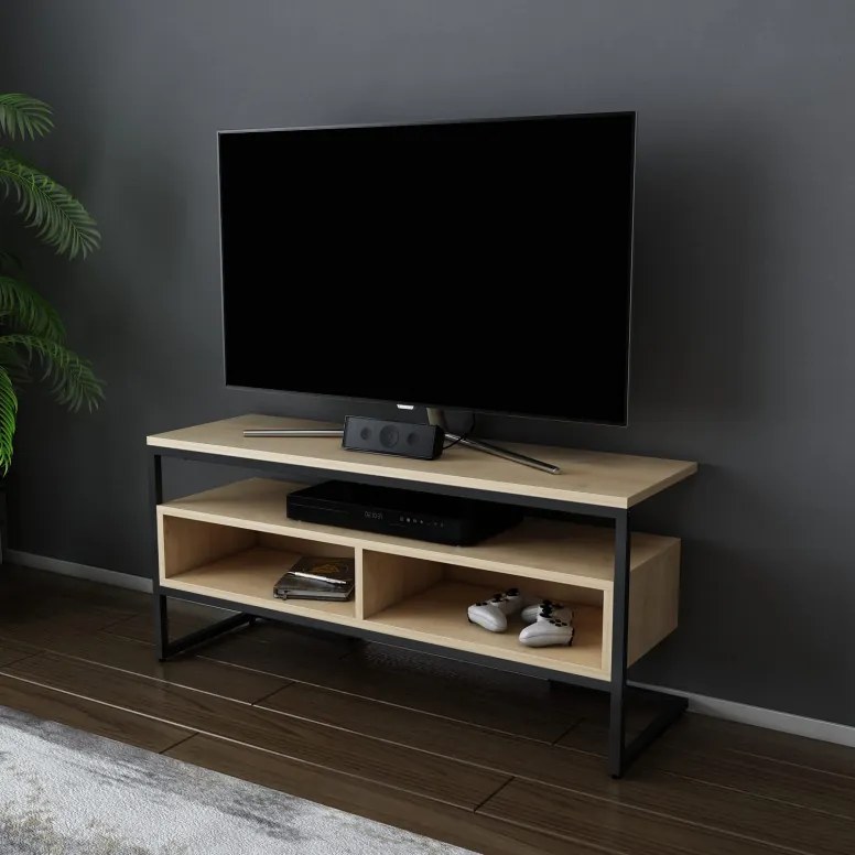 Comoda TV Merrion - Negru, Oak