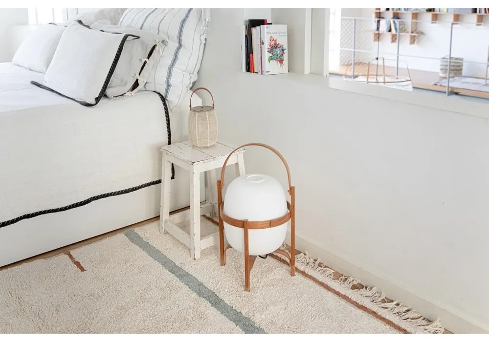 Covor albastru/crem lavabil/țesut manual din bumbac 140x200 cm Lanes Vintage Blue – Lorena Canals