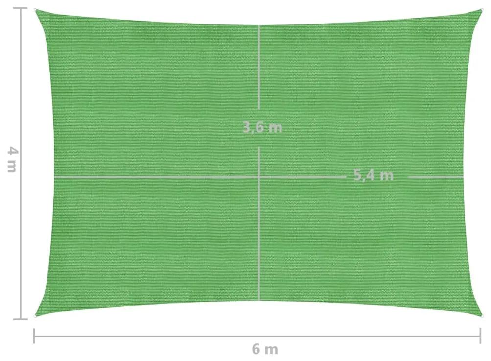 Panza parasolar, verde deschis, 4x6 m, HDPE, 160 g m   Lysegronn, 4 x 6 m
