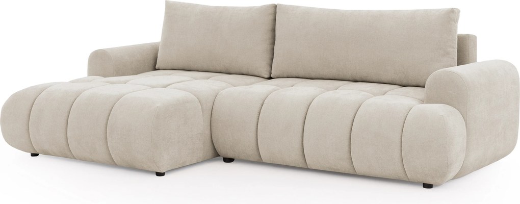Colțar extensibil pentru dormit Lutario Mini stânga - szenil bej deschis Vibe 06