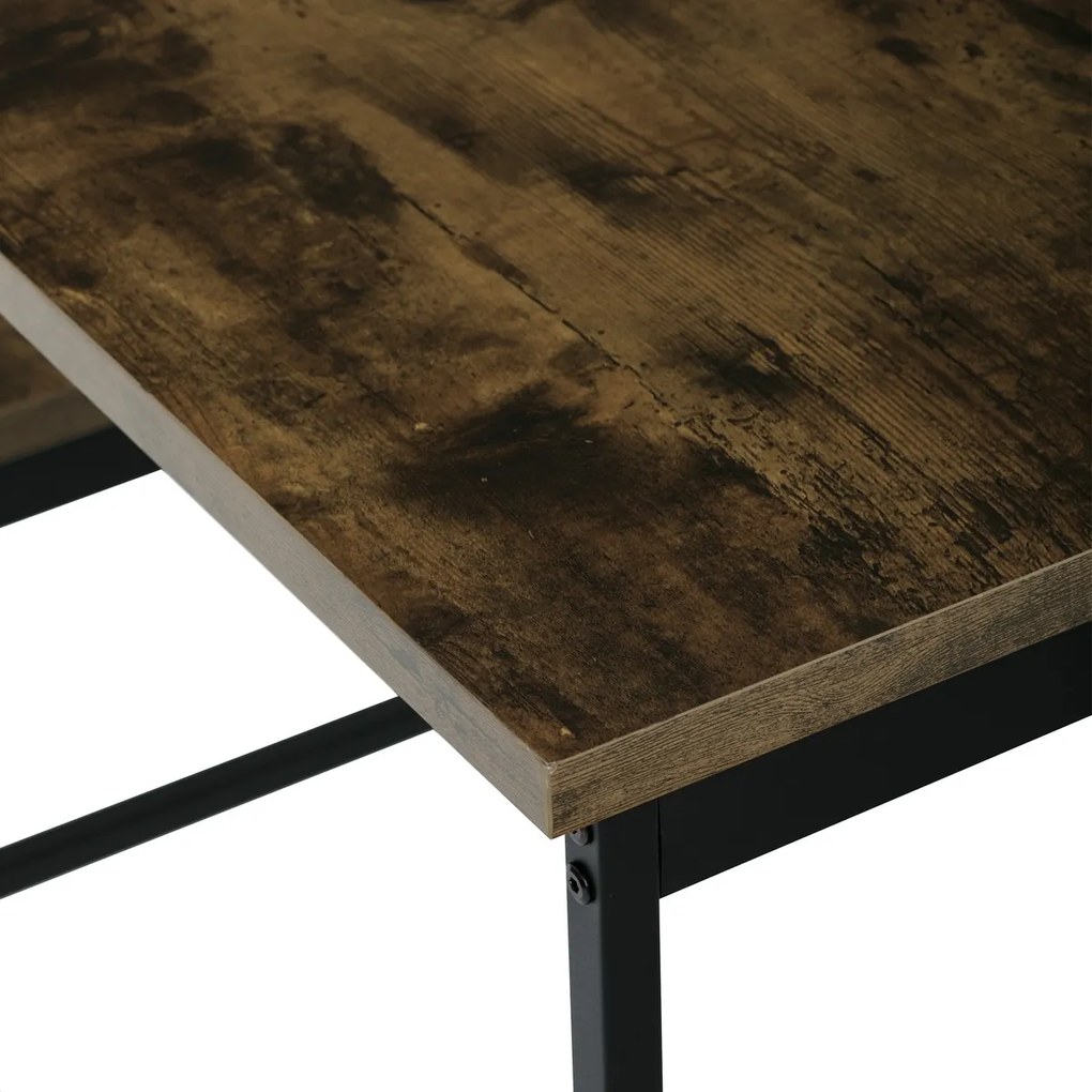 Set de masă cu 2 bănci OLD WOOD , 110 x 60 x 75 cm