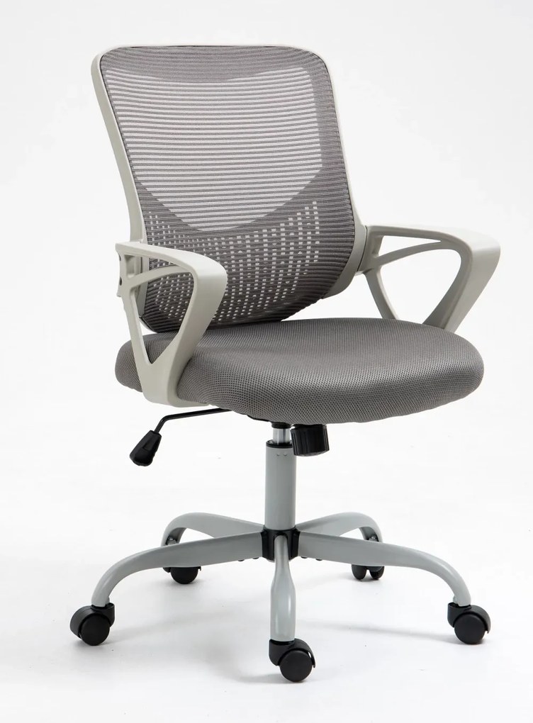 Scaun ergonomic, spatar Mesh, inaltime reglabila, baza metalica, Gri