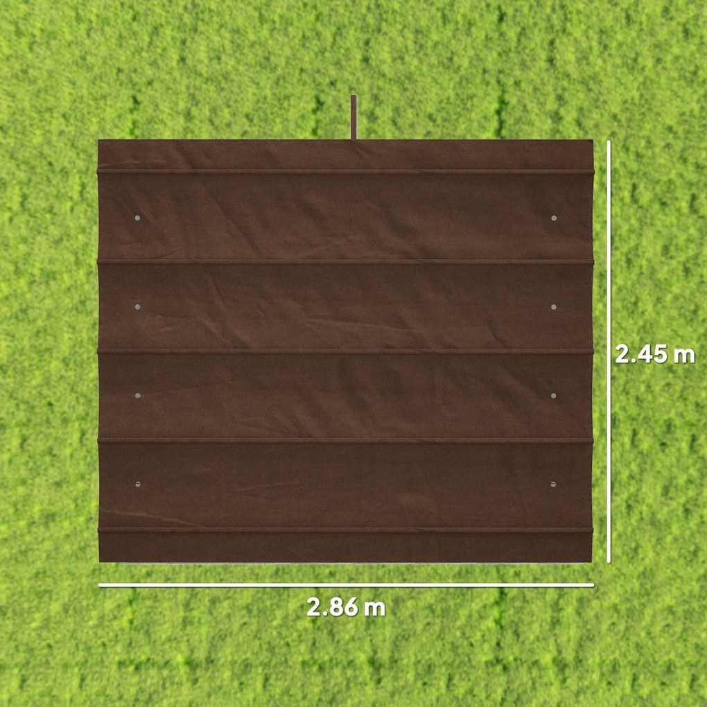 Outsunny Acoperiș Pergolă, Copertină Retractabilă pentru Soare, Protecție UV30+, 3 x 2.15m, Gri Închis | Aosom Romania