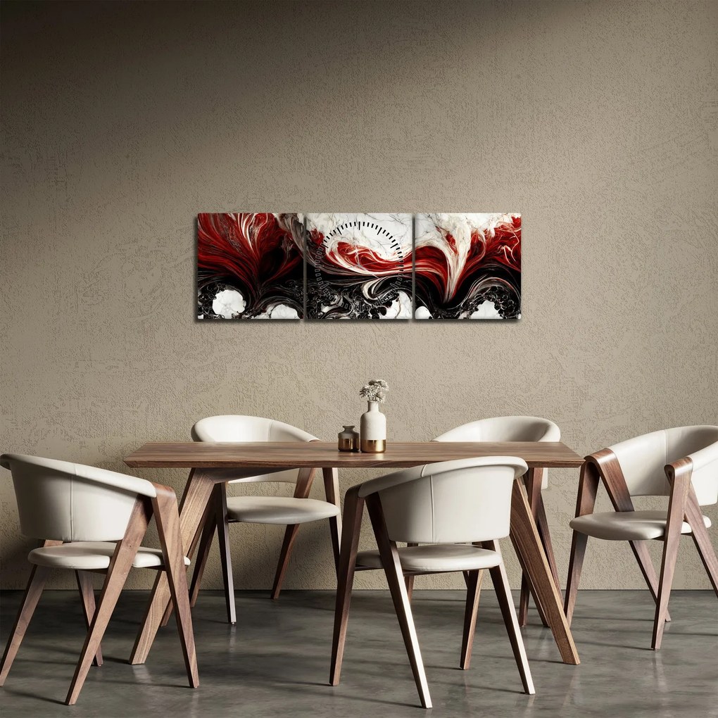 Tablou - Abstracție modernă (cu ceas) (90x30 cm)