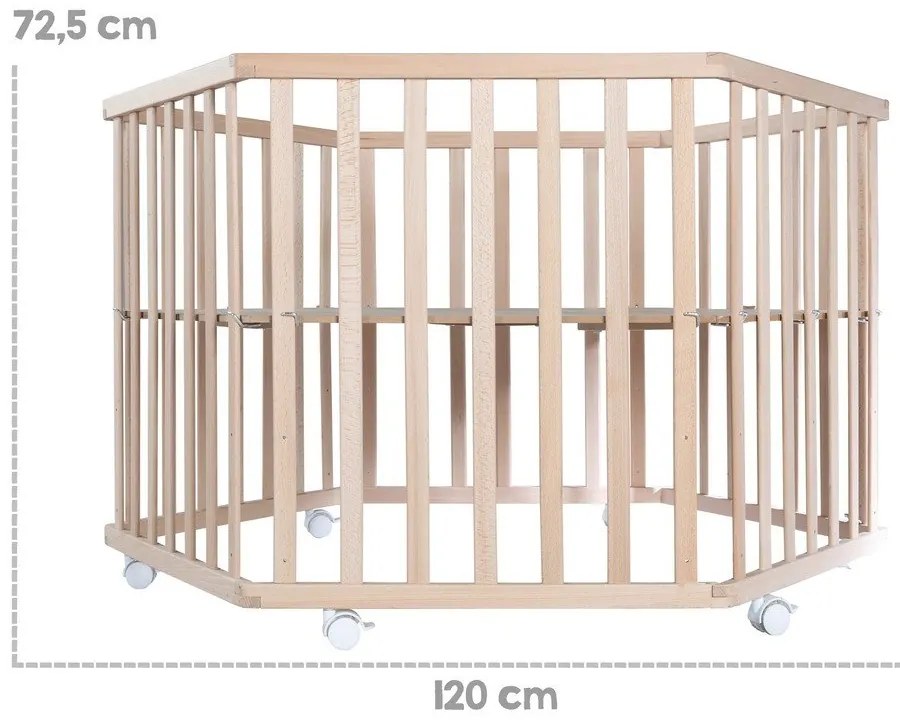 Țarc pentru copii din lemn masiv de fag 119x104 cm – Roba