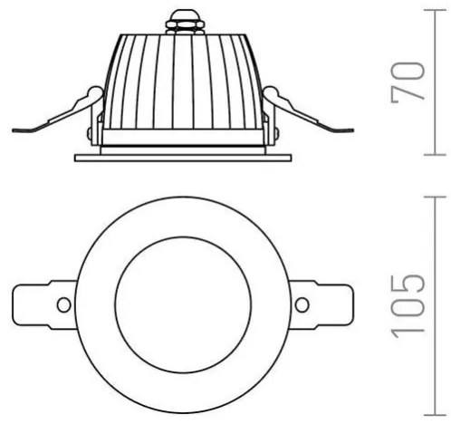 Plafonieră LED încastrată pentru baie AMIGA 8W/230V IP65 RED-Design Rendl-R10565