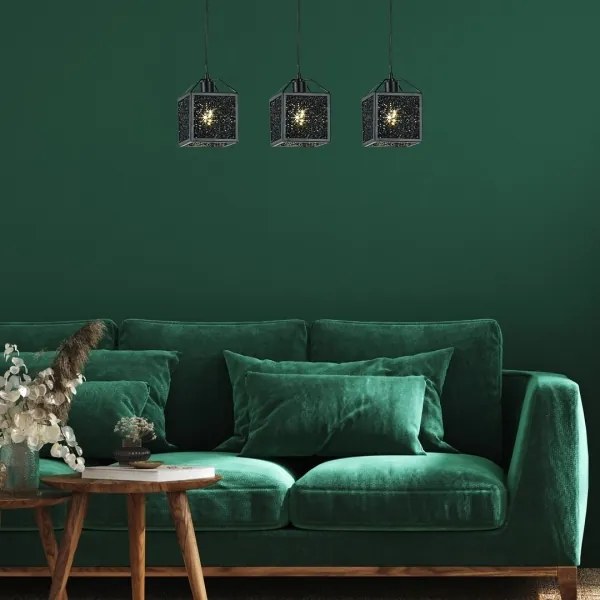 Lustră pe cablu Rabalux 72219 SAMILO 3xE27/40W/230V negru