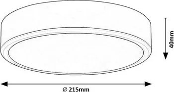 Plafoniera LED moderna Lauri D-21,5cm negru