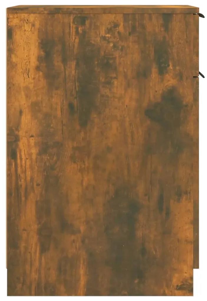 Dulap de birou, stejar fumuriu, 33,5x50x75 cm, lemn prelucrat 1, Stejar afumat, Stejar afumat