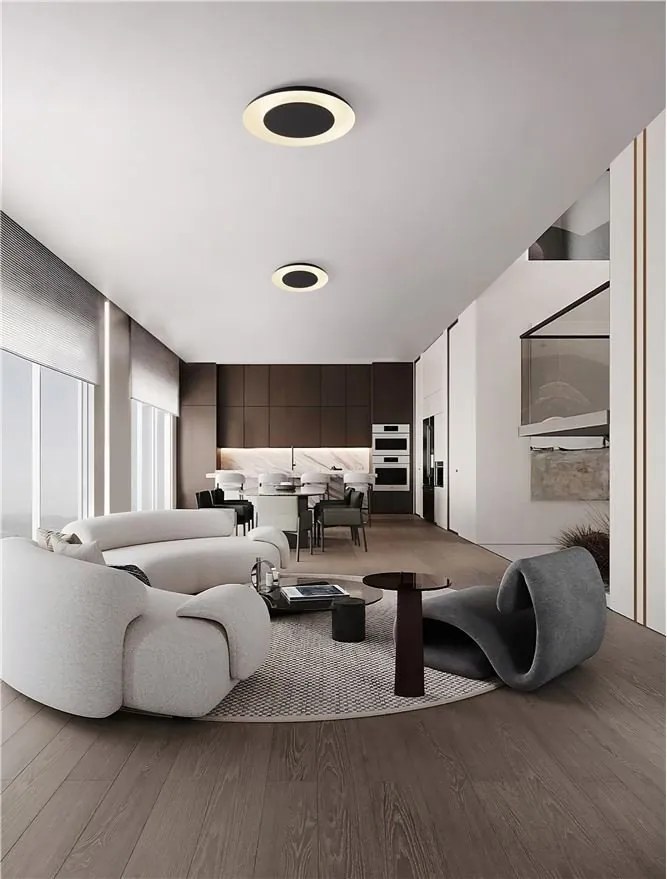 Plafoniera LED design modern EPOSI negru D-60cm