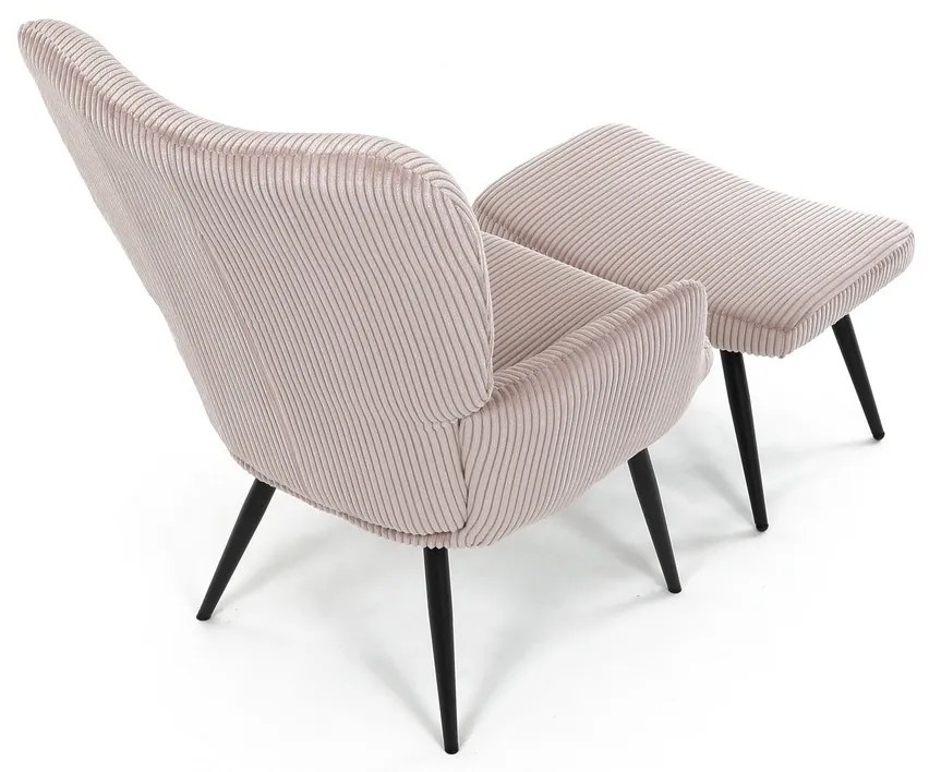 Fotoliu relaxant cu suport pentru picioare L7285PINK6, roz