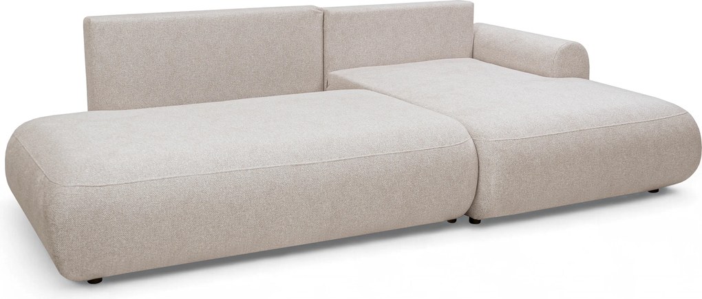 Colțar extensibil Lotulis L II dreapta - material tricotat crem Blur 01