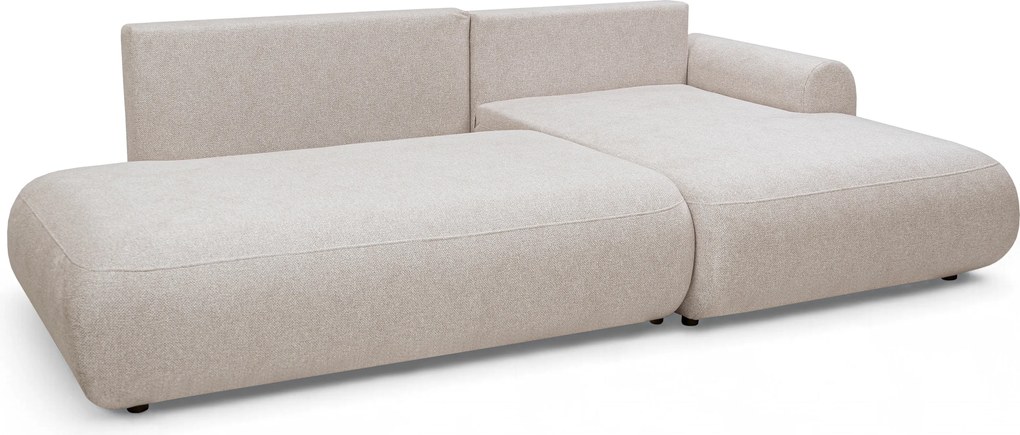 Colțar extensibil Lotulis L II pe dreapta - tricot crem hidrofob Blur 01