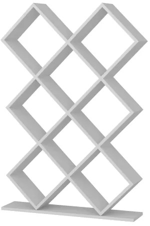 Bibliotecă KUMSAL 129x90 cm albă