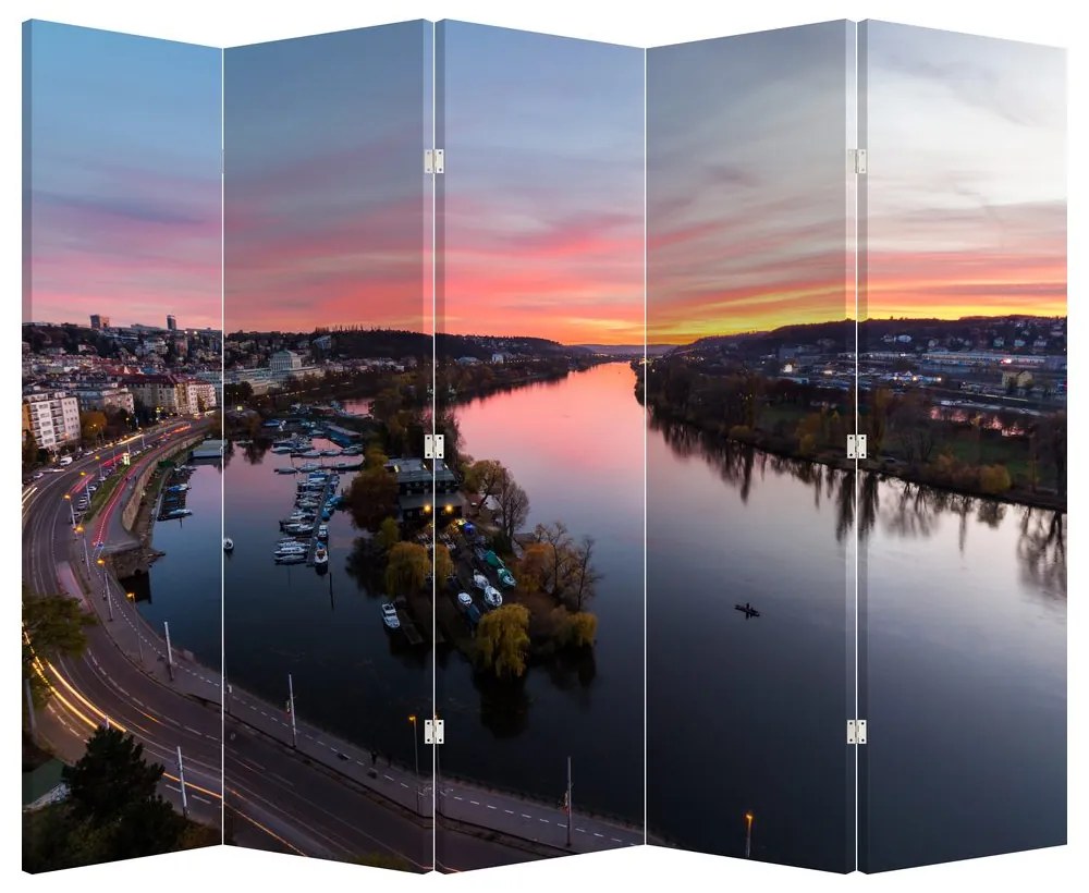 Paravan - Praga nocturnă (210x170 cm)