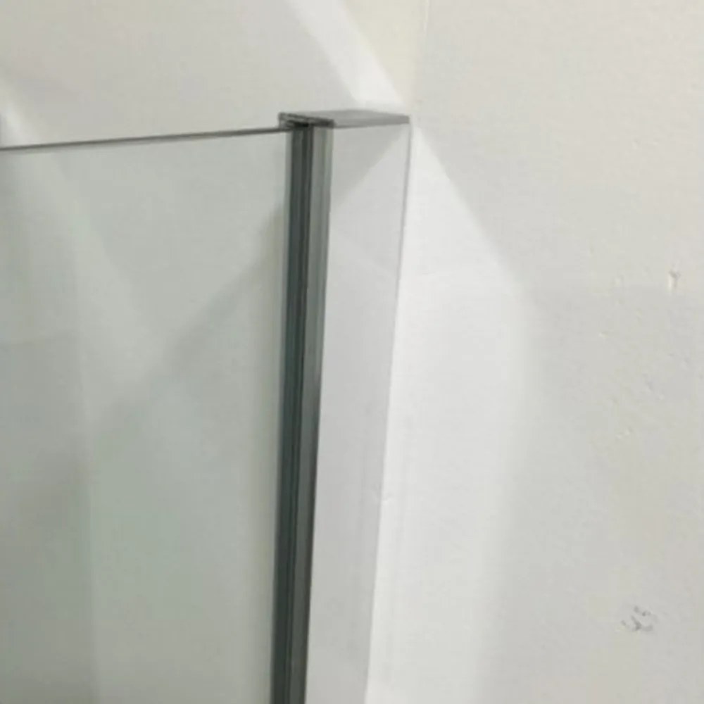 Cabină de duș Quadrum pătrată cu o singură ușă, cu strat de acoperire Easy Clean, fără cădiță de duș