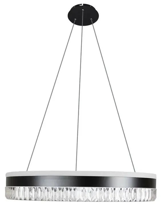 Lustră LED dimabilă pe cablu LED/80W/230V 3000-6500K negru + telecomandă