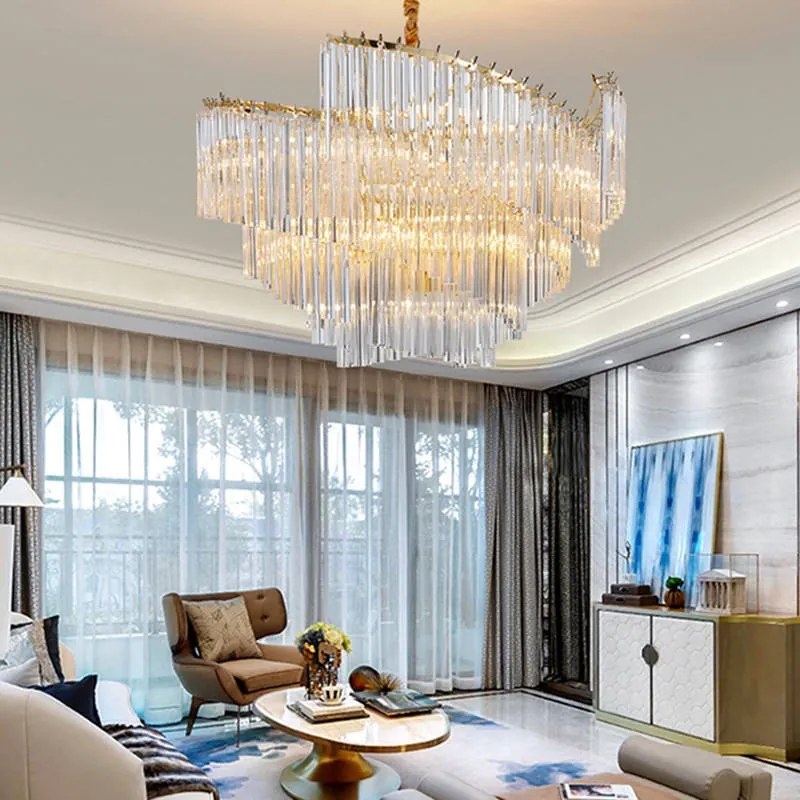 Candelabru Cristal, Elit's Page, 50cm , 6 x E27 Auriu