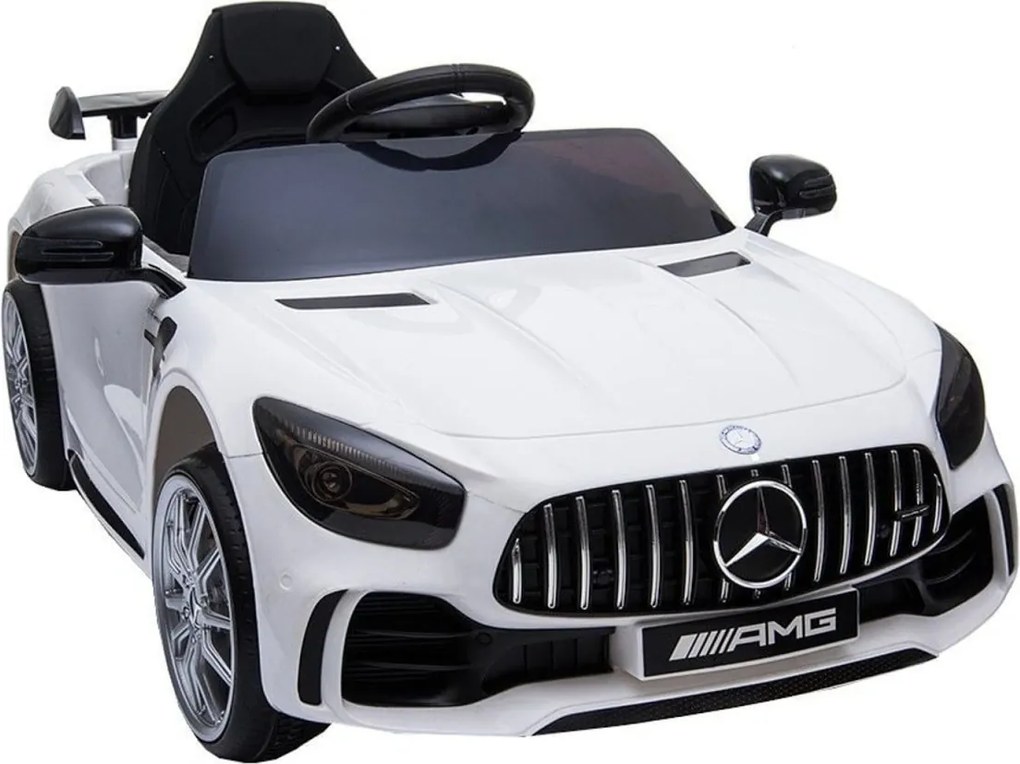 Masinuta Electrica cu acumulator pentru copii NOVOKIDS™ Mercedes AMG GTR , Roti din Cauciuc EVA, 3-8 ani , usi cu deschidere , Baterie12V, 2 Viteze,