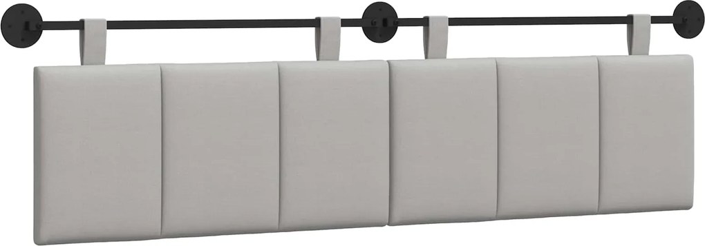 vidaXL Cap de pat suspendat Dungi Gri nori 170 x 55 x 5 cm țesătură