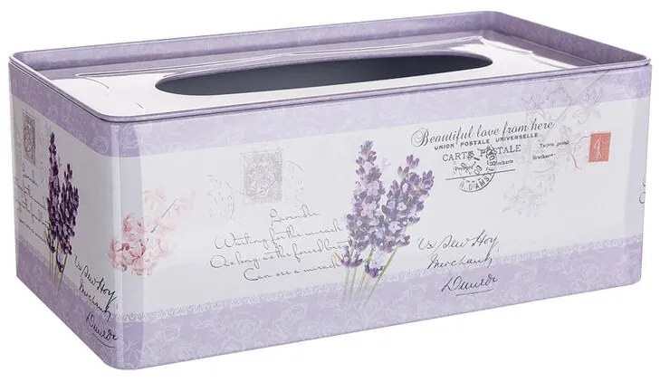 Cutie din tablă pentru şerveţele LAVENDER